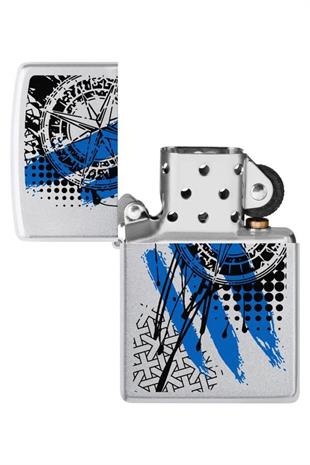 Zippo Çakmak 205 Trash Polka Tattoo Compass Design