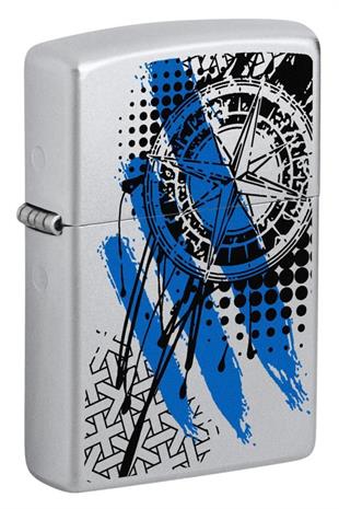 Zippo Çakmak 205 Trash Polka Tattoo Compass Design