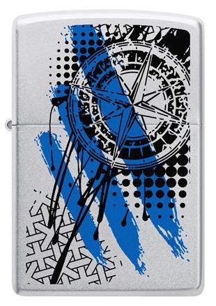 Zippo Çakmak 205 Trash Polka Tattoo Compass Design