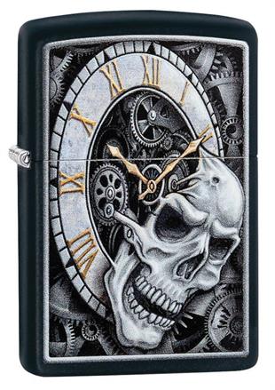 Zippo Çakmak 218 Skull Clock Design 29854-069943