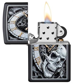 Zippo Çakmak 218 Skull Clock Design 29854-069943