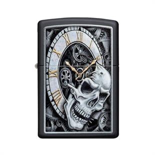 Zippo Çakmak 218 Skull Clock Design 29854-069943