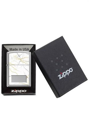 Zippo Çakmak 250-107351 Chrome Marble Panel Design 2