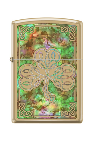Zippo Çakmak 254B-062290 Celtic Clover In Fuzion