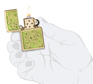 Zippo Çakmak 254B Clover Design 48806-111364