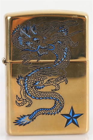 Zippo Çakmak 254B Dragon Blue Star