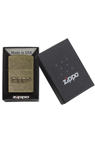 Zippo Çakmak 28994-000003 Zippo Stamp Antiqued Brass