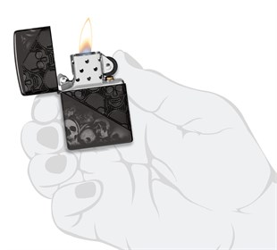 Zippo Çakmak 46362 Skulls Design 46751-119955