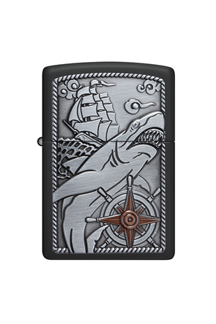 Zippo Çakmak 48120 Shark Ship Emblem