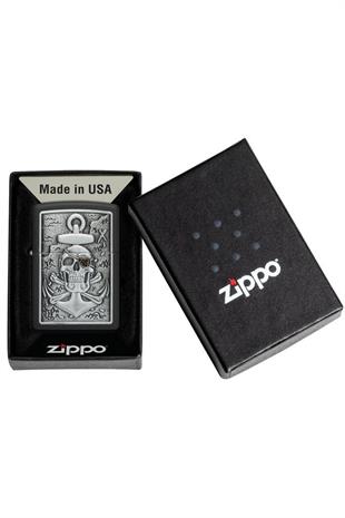 Zippo Çakmak 48122-098031 Skull Anchor Emblem