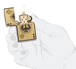 Zippo Çakmak 48458 Ace Of Spades Design 46388-119795