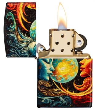 Zippo Çakmak 48458 Spiritual Sun And Moon Design 46563-119960