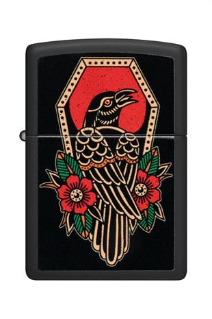 Zippo Çakmak 48611-103655 218 Crow Tattoo Design