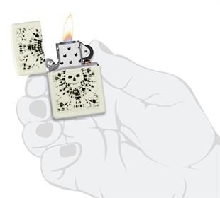Zippo Çakmak 49193 Hippie Skull Design 46289-117302