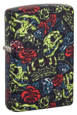 Zippo Çakmak 49193 Skull Crown Design 49696-090641