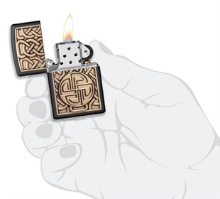Zippo Çakmak 49358 Norse Antique Brass Emblem 49538-089359