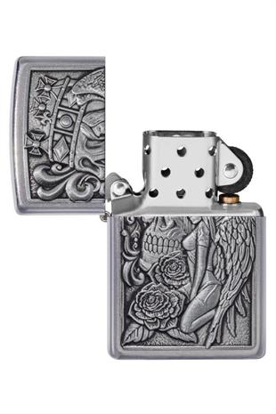 Zippo Çakmak 49442-087410 207 Skull And Angel Emblem