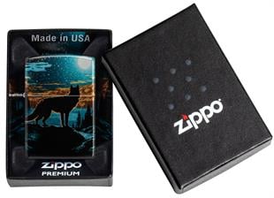Zippo Çakmak 49459 Wolf In Moon Design 46252-119988