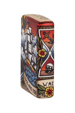 Zippo Çakmak 49532-089045 49352 Nautical Tattoo Design
