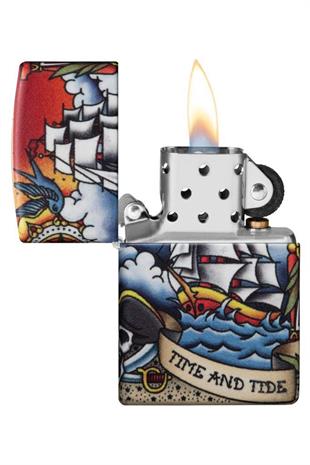 Zippo Çakmak 49532-089045 49352 Nautical Tattoo Design