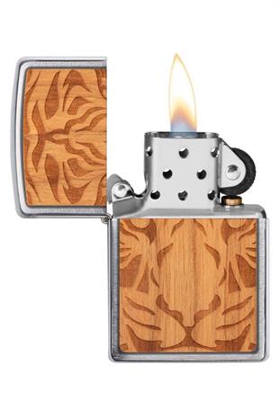Zippo Çakmak 49707-090577 200 Woodchuck Cherry Tiger Head