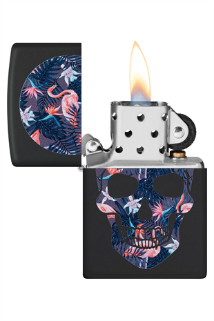 Zippo Çakmak 49771-093909 Flamingo Skull Design