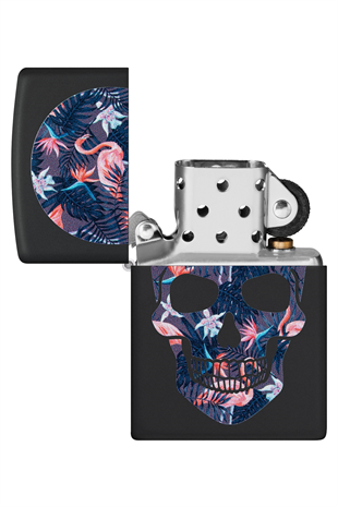 Zippo Çakmak 49771-093909 Flamingo Skull Design