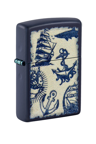 Zippo Çakmak 49774-096115 Navy Matte 239 Nautical Design