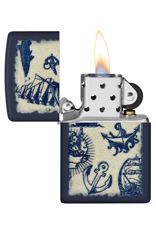Zippo Çakmak 49774-096115 Navy Matte 239 Nautical Design
