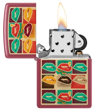 Zippo Çakmak 49844 Pop Art Lips Design 48653-127458