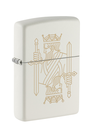 Zippo Çakmak 49847-093940 White Matte 214 King Queen Design
