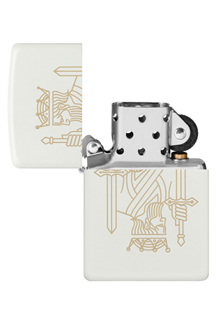 Zippo Çakmak 49847-093940 White Matte 214 King Queen Design