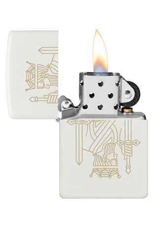 Zippo Çakmak 49847-093940 White Matte 214 King Queen Design