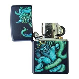 Zippo Çakmak Azul Navy Matte Rey Del Ocean Design