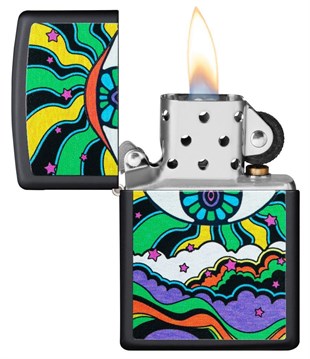Zippo Çakmak Black Light Eye Design 49699-090580