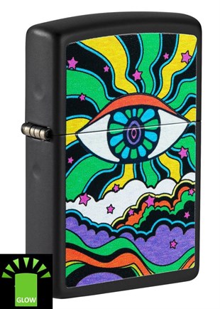 Zippo Çakmak Black Light Eye Design 49699-090580