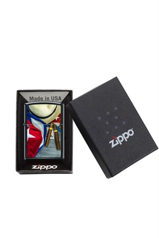 Zippo Çakmak Cuban Flag and Plate 218-096155