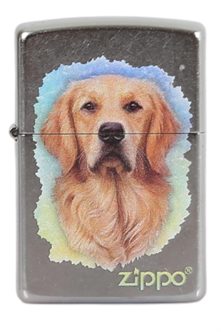 Zippo Çakmak Golden Retriever Design