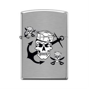 Zippo Çakmak Pirate Skull Anchors Design 200-063315