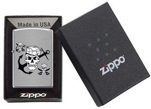 Zippo Çakmak Pirate Skull Anchors Design 200-063315