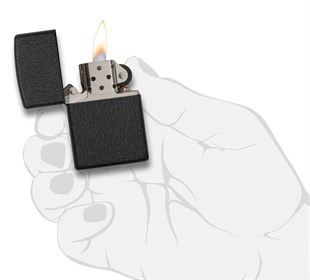 Zippo Çakmak Reg Black Crackle 236-000246