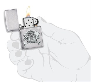 Zippo Çakmak Skull Emblem Design 49293-083348