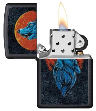 Zippo Çakmak Wolf And Moon Design 218-087305