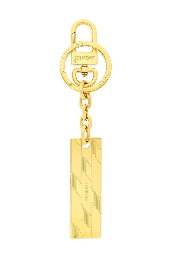 TR8872,S.T. Dupont Monogram Metal Gold Anahtarlık 3540