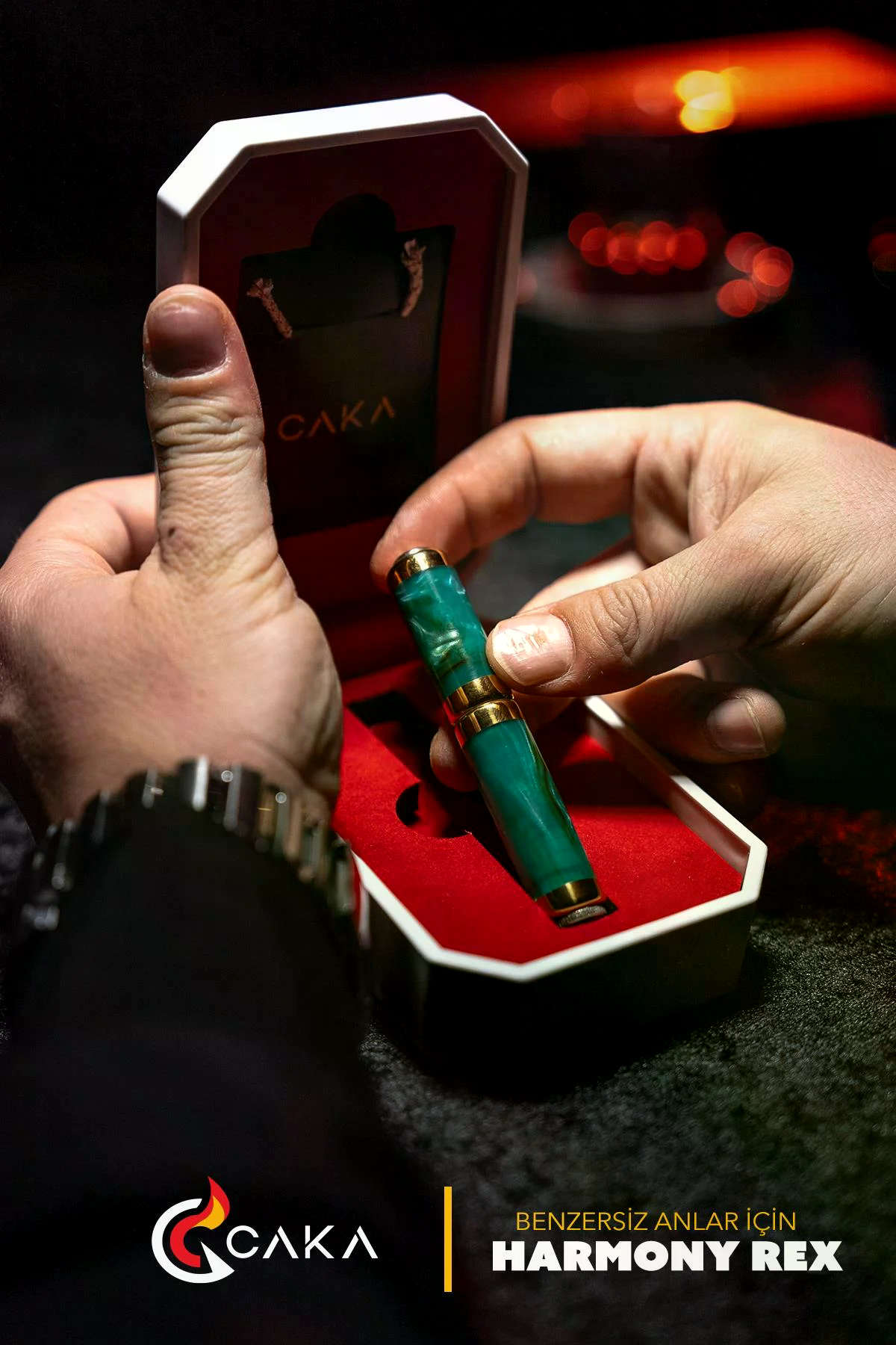 CKL-078,Caka Lighter Rex Harmony Su Yeşili Benzinli Çakmak