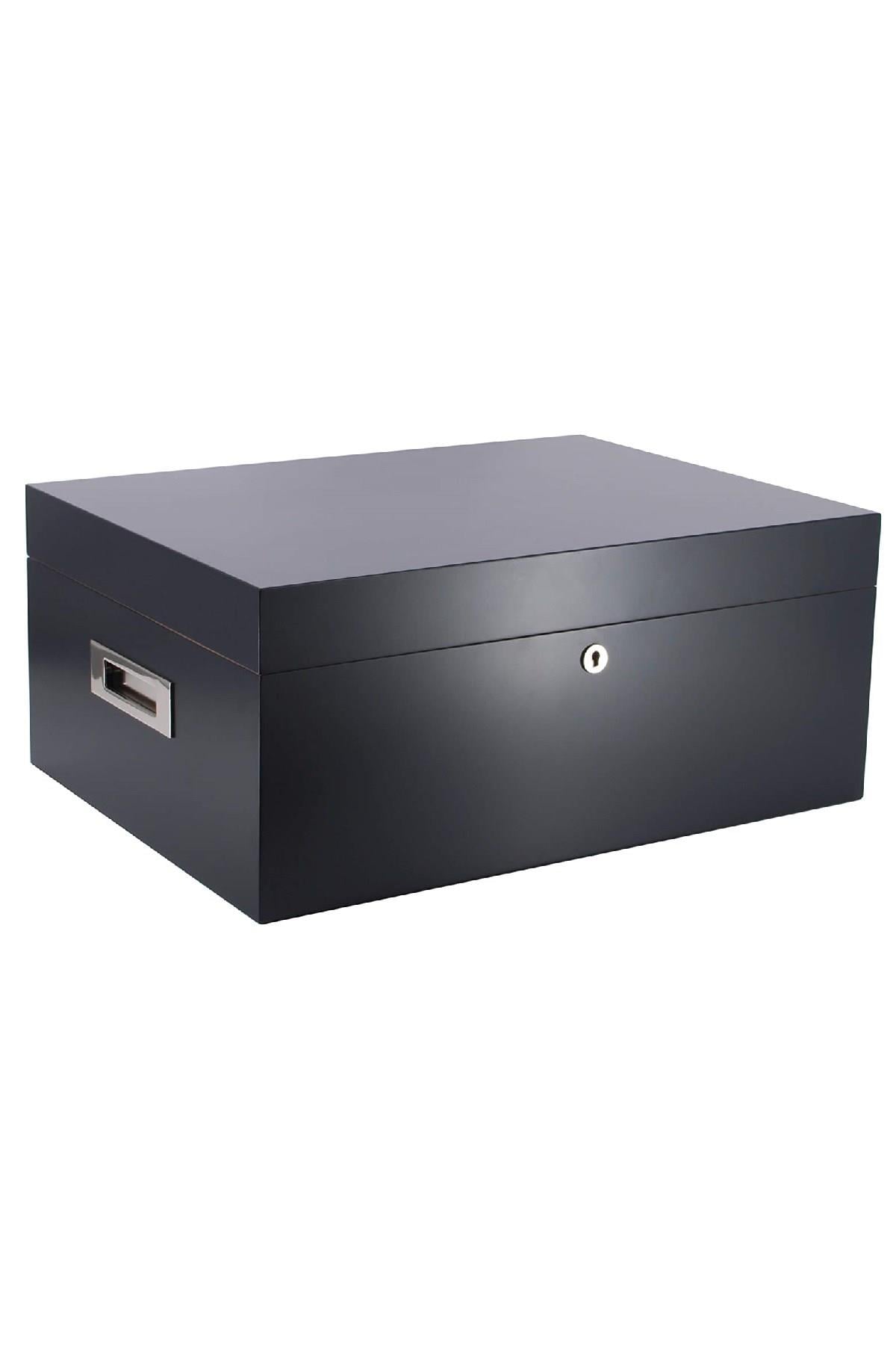 TR1674,Adorini Vittoria Black Humidor Puro Kutusu