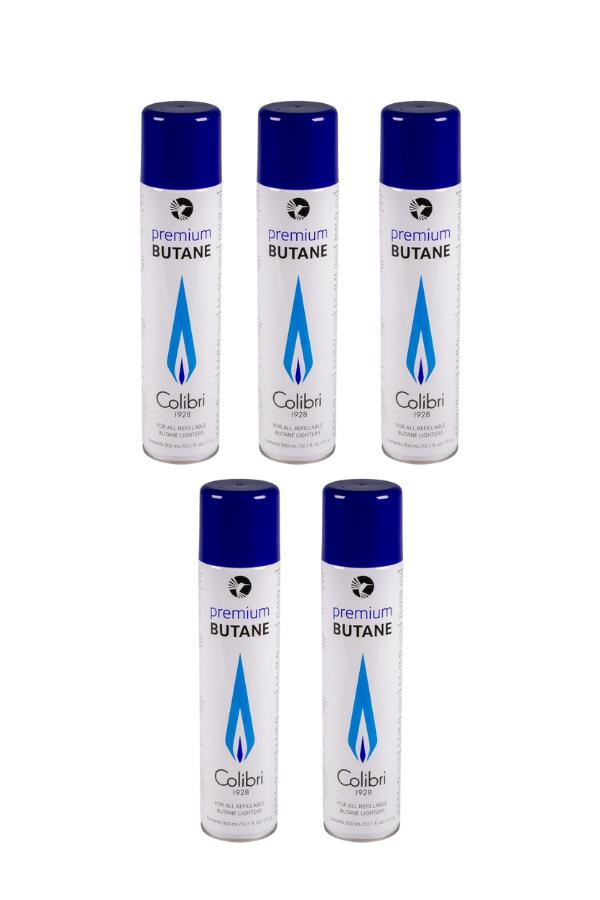 CLB-GZ-004,Colibri Premium Gazlı ve Pürmüzlü Çakmaklar İçin Bütan Gaz 5'li Paket