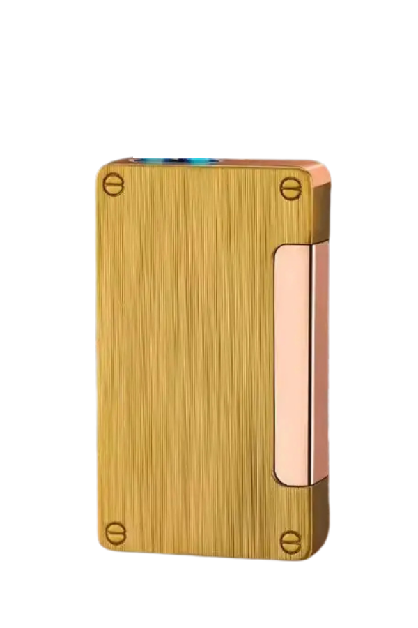 TR7793,Black Martin Çift Torch Pürmüz Rose Gold Metal Puro Çakmağı