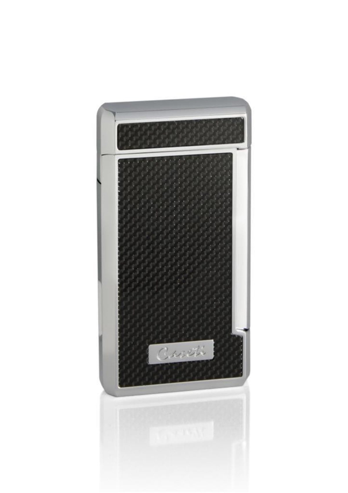 TR1918,Caseti İki Torch Siyah-Gümüş Puro Çakmak CA0437004