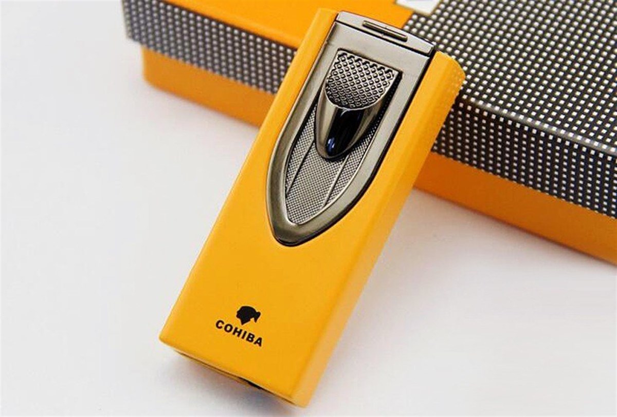 TR790,Cohiba 2 Torch Sarı Puro Çakmağı